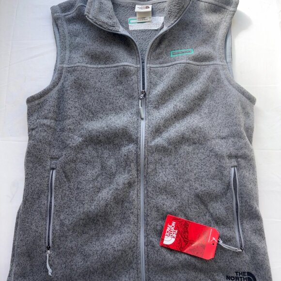 NEW NWT Adult The North Face Sweater Fleece Vest Full-Zip Gray Size Medium - Picture 1 of 7